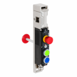 159086 - MGBS-AR, M23, emergency stop, 2 pushbuttons, with escape release, door hinge on right